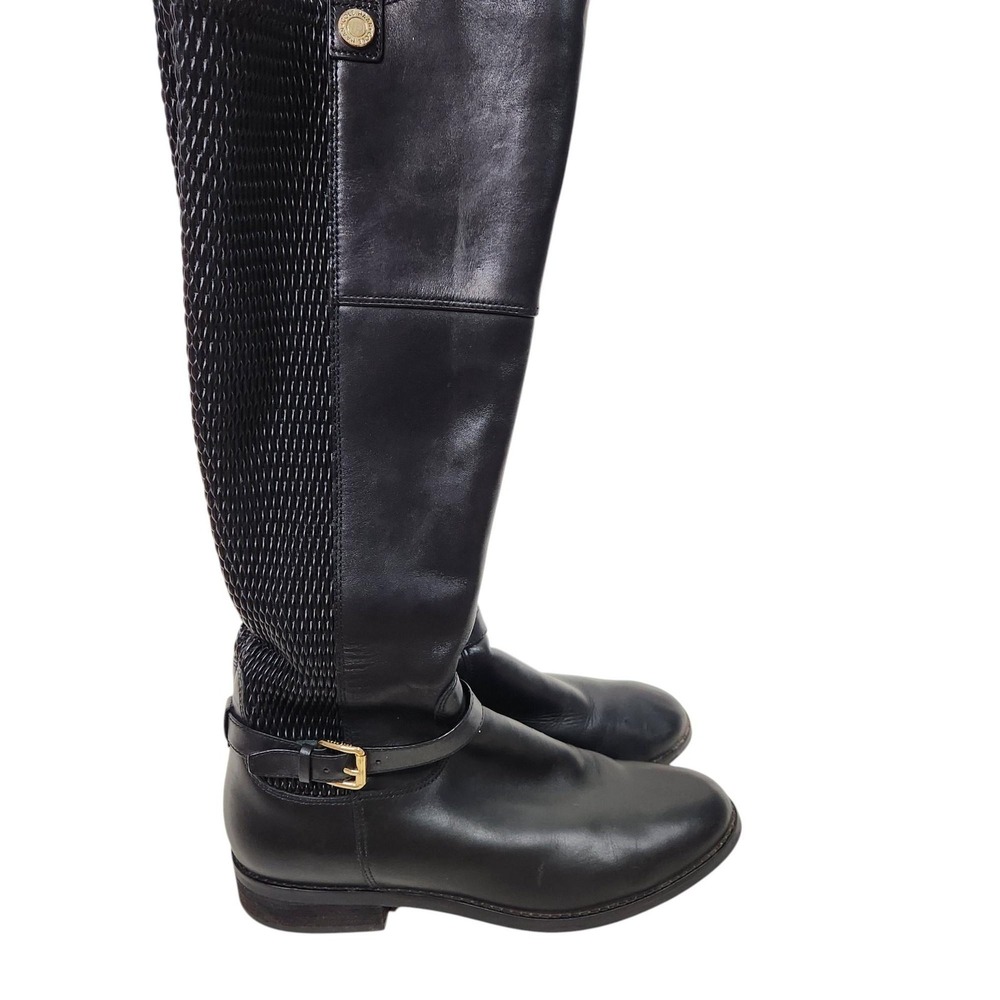 COLE‎ HAAN Boots Womens 8B Clove Riding Knee High Leather Gold Buckle Classic